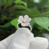 Flower Diamond Ring 1.22 Carats | 14k Gold| 4.88g