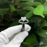 Heart Shape Engagement Ring 3.99 Carats | 14K Gold | 3.3g