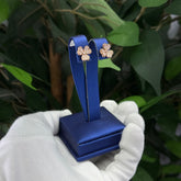 Flower Diamond Earrings – 18k Gold, 0.89 Carats