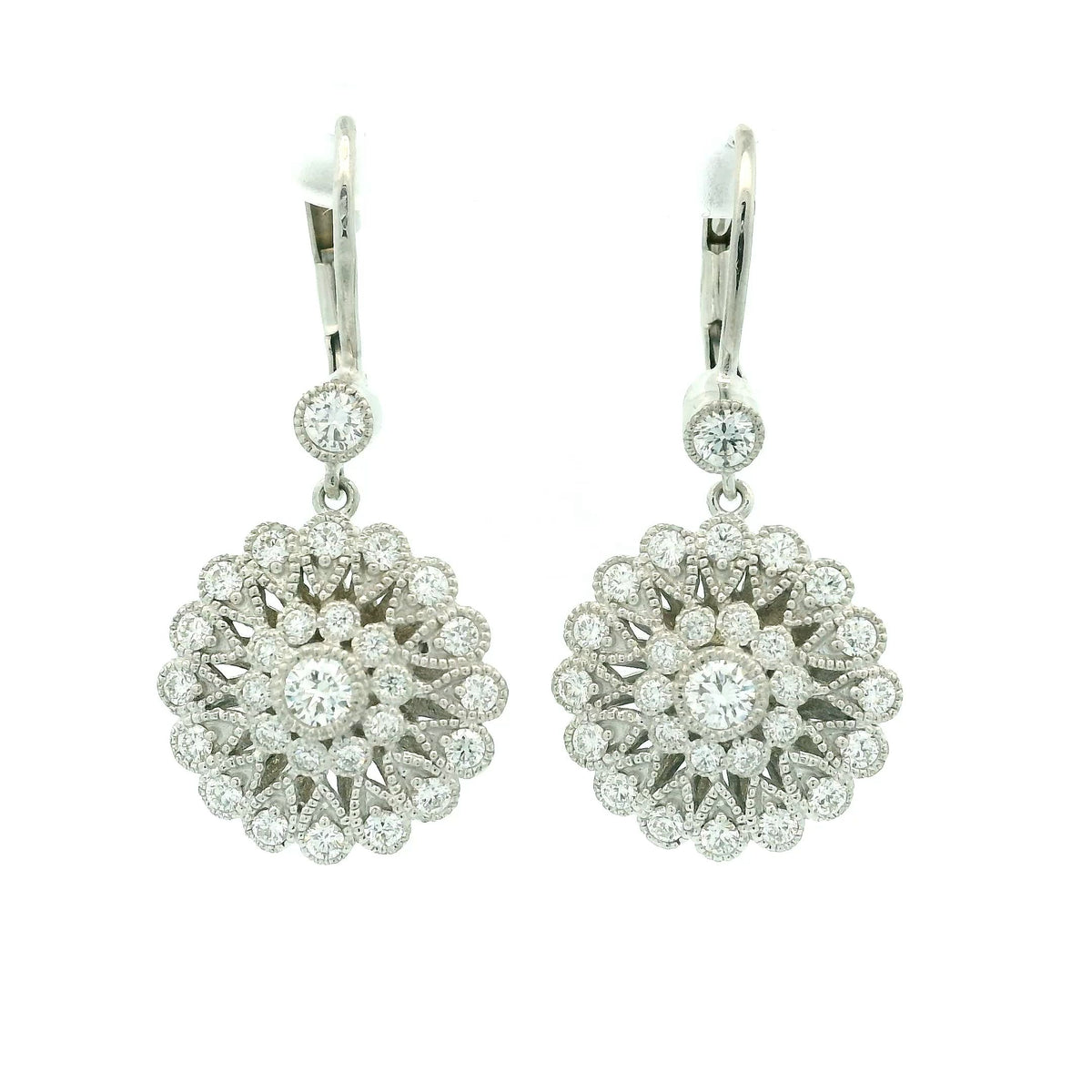 Ladies Diamond Earring White Gold