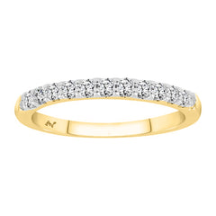 LADIES BAND 0.33CT ROUND DIAMOND 14K YELLOW GOLD