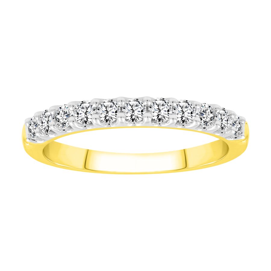 LADIES BAND 0.50CT ROUND DIAMOND 14K YELLOW GOLD