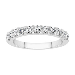 LADIES BAND 0.75CT ROUND DIAMOND 14K WHITE GOLD