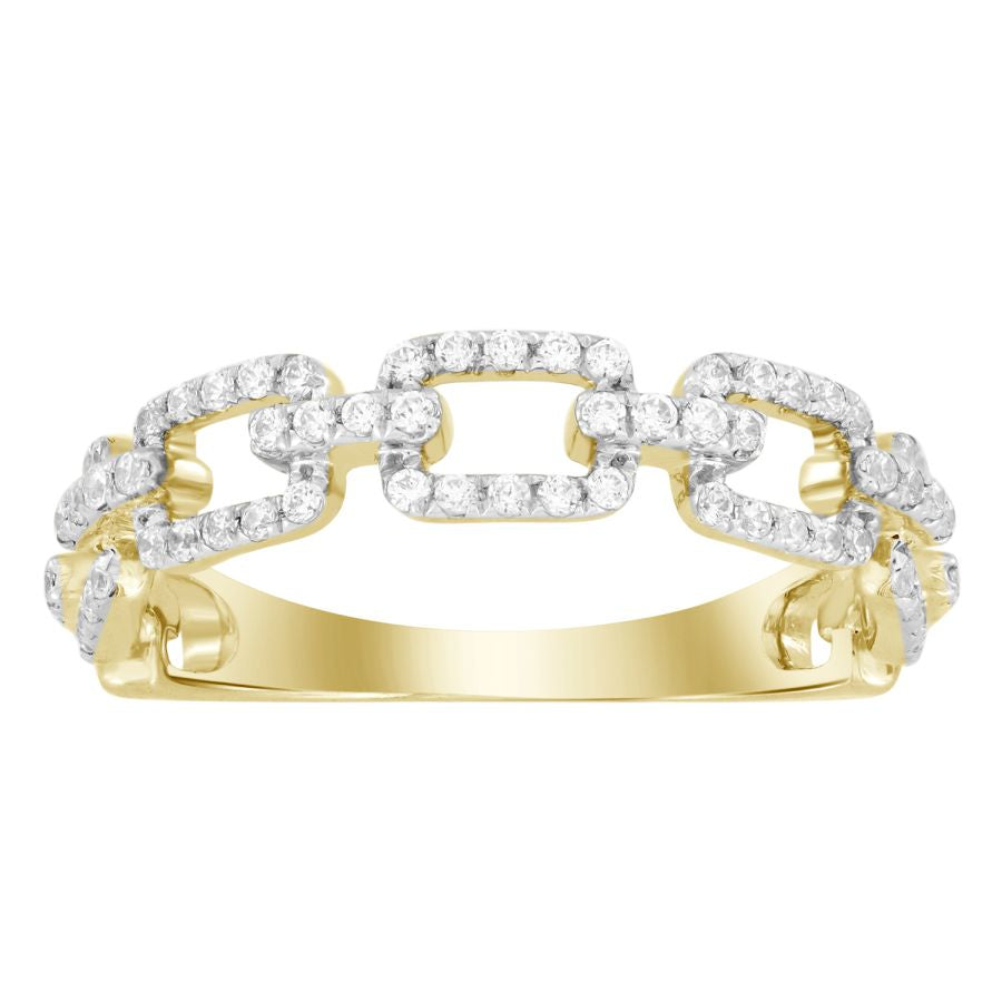 LADIES BAND 0.33CT ROUND DIAMOND 14K YELLOW GOLD (SI QUALITY)