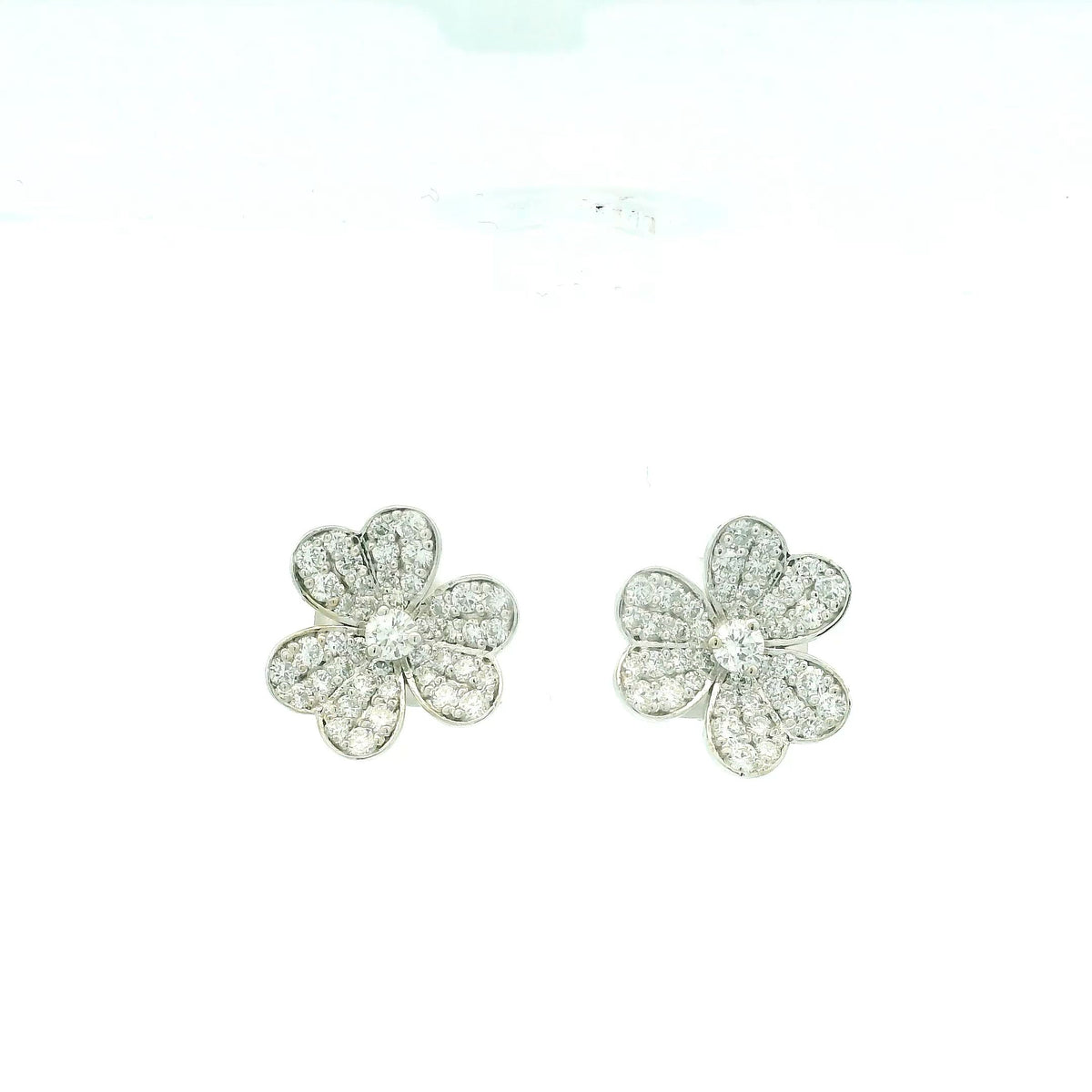 Ladies Diamond Studs White Gold