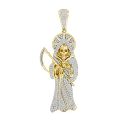 MEN'S CHARM 0.50CT ROUND DIAMOND 10K YELLOW GOLD