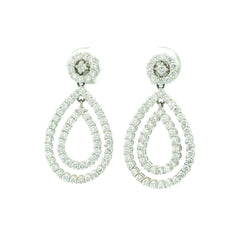 Ladies Diamond Earring White Gold