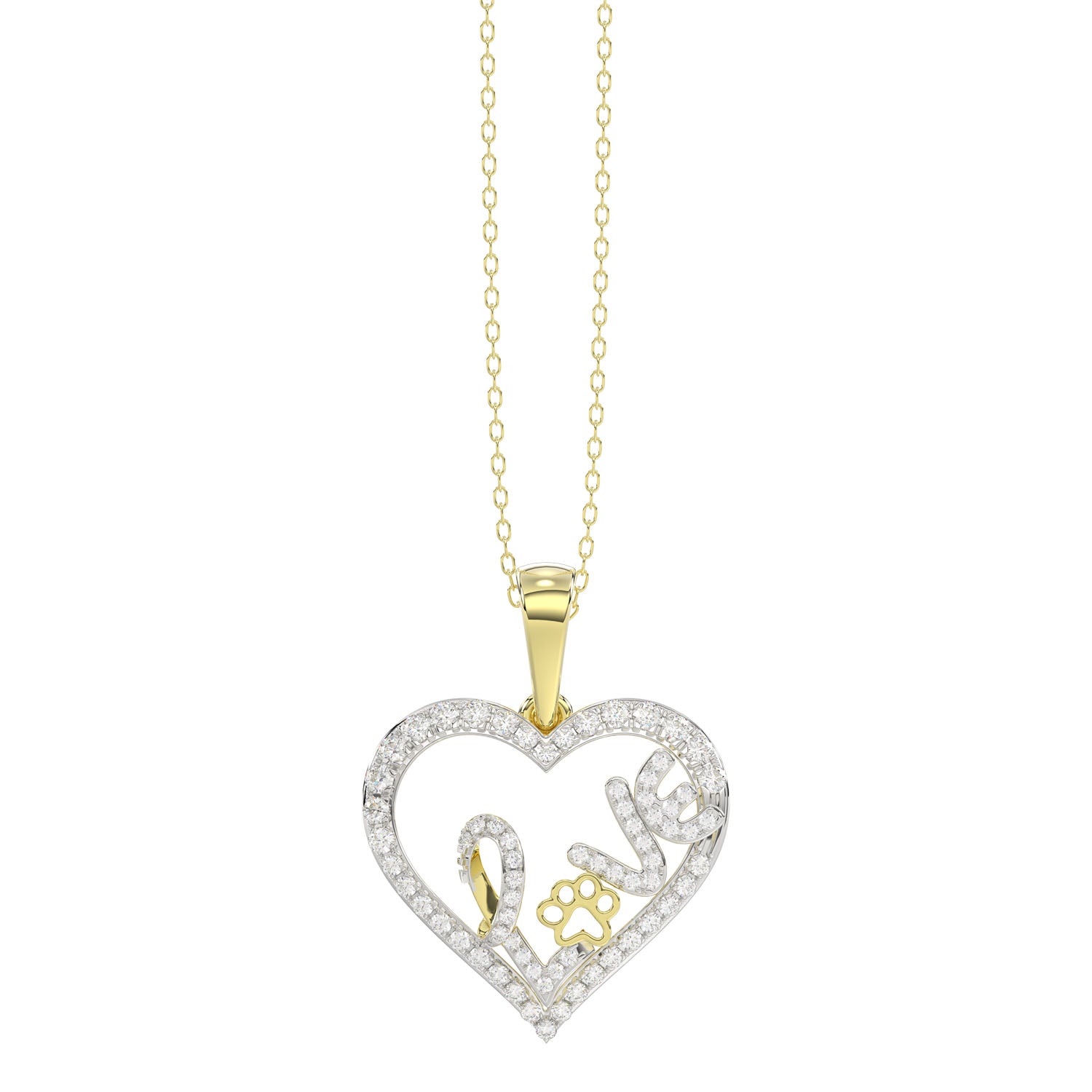 LADIES PENDANT WITH CHAIN 0.15CT ROUND/RUBY DIAMOND 14K ROSE GOLD (RUBY ROUND DIAOND- 0.10CT)