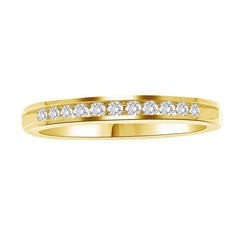 LADIES BAND 0.25CT ROUND DIAMOND 14K YELLOW GOLD (SI QUALITY)