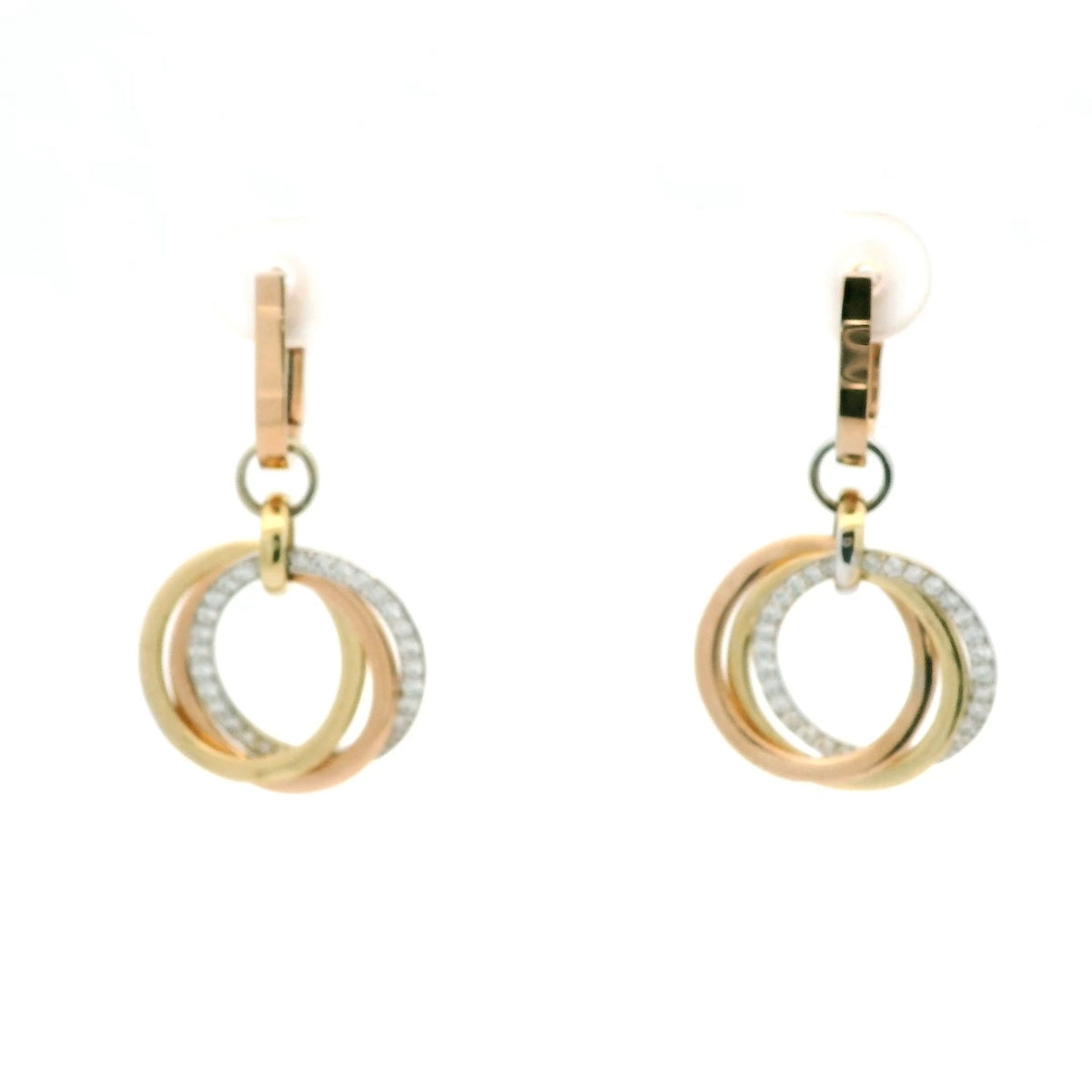 Ladies Diamond Earring Yellow Gold